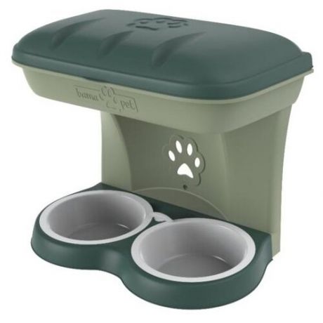 Миска Bama Food stand Maxi для собак 2.2 л verde/green