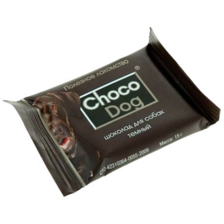 Лакомство для собак VEDA Choco Dog шоколад темный, 15 г