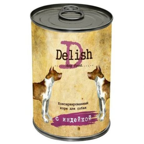 Delish для собак конс.970 гр индейка 5689 (18 шт)