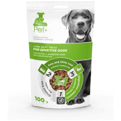The Pet+ 3in1 For Sensitive Dogs функциональное лакомство с мясом ягненка для собак 100г The Pet + лакомство для собак Sensitive 100г