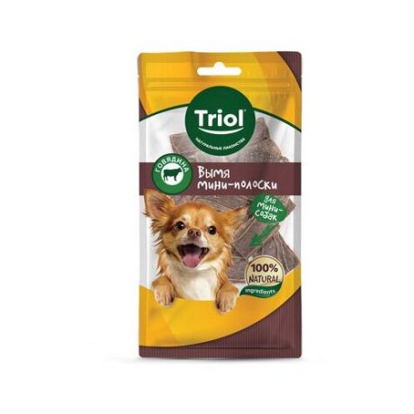 Triol (лакомства) Вымя говяжье мини-полоски для мини-собак, 40г 10171067, 0,04 кг, 43479 (26 шт)