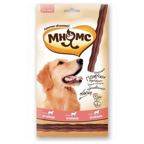 Лакомство для собак Мнямс Лакомые палочки с ягнёнком, 45 г х 2 упаковки