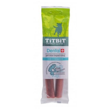 Лакомство для собак средних пород Dental+ Снек с говядиной (13 шт. в упаковке)