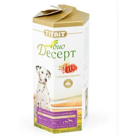 Titbit Лакомство для собак печенье с Печенью 350 г х 5 шт.