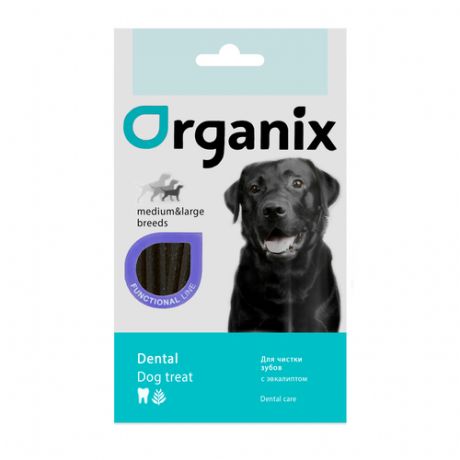 Organix Functional Dental Care Eucalyptus для собак средних и крупных пород палочки-зубочистки с эвкалиптом 75г