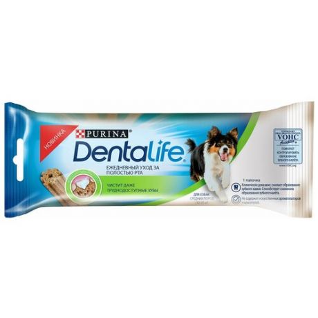 Лакомство для собак Dentalife Уход за полостью рта для средних пород, 115 г