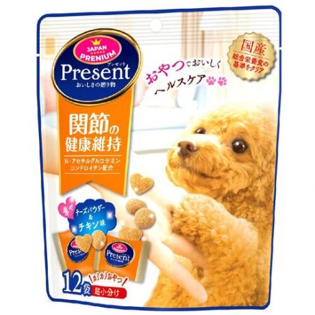 Хрустящее лакомство Japan Premium Pet PRESENT для собак с глюкозамином для укрепления суставов, 36 г