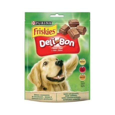 Friskies Deli-Bon лакомство для взрослых собак, говядина 130 гр (10 шт)
