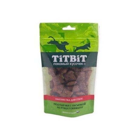 TiTBiT Золотая коллекция Подушечки с обсыпкой из рубца говяжьего для собак 18767, 0,08 кг (18 шт)