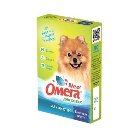 Омега Neo витамины для взрослых собак, с биотином 90 таб (10 шт)