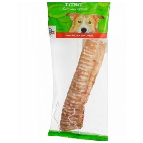 TiTBiT лакомство для собак, трахея говяжья (мягкая упаковка) 60 гр (10 шт)