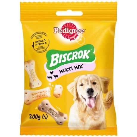 Лакомство для собак Pedigree Biscrok бисквитные косточки ассорти, 500 г