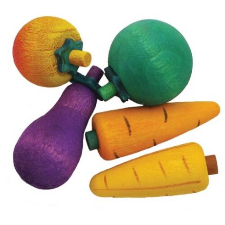 Игрушка для грызунов деревянная ROSEWOOD "Набор Овощей", мультиколор, 3-6см (Великобритания)