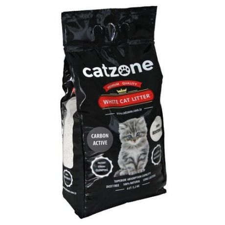 Комкующийся наполнитель Catzone Carbon Active, 10 кг 10 кг