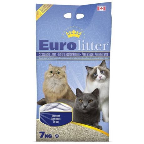Eurolitter - Eurolitter Комкующийся наполнитель "Контроль запаха", без пыли (Dust Free) без запаха 7 кг
