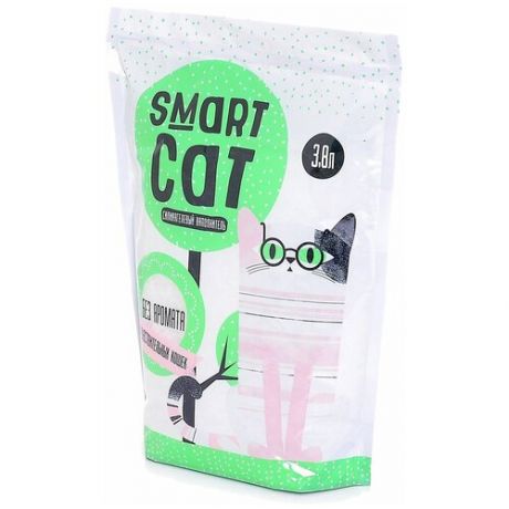 Smart Cat - Силикагелевый наполнитель для чувствительных кошек без аромата (3,8 л) - 1,66 кг