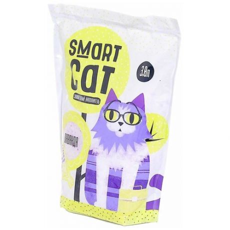 Smart Cat - Силикагелевый наполнитель с ароматом лаванды (3,8 л) - 1,66 кг