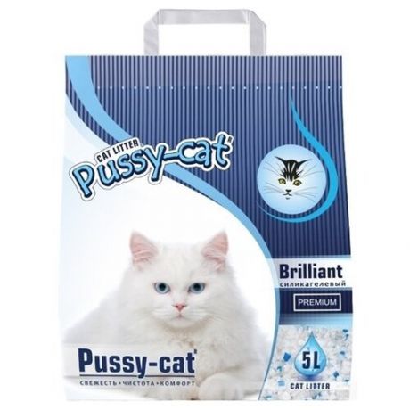 Наполнитель Pussy-Cat Premium Brilliant Наполнитель для туалета кошек силикагелевый 5 л./2 кг