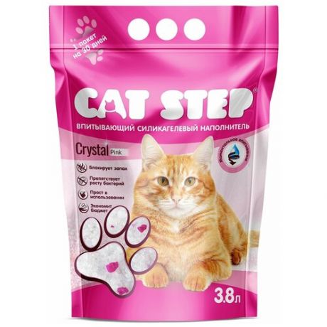 Впитывающий наполнитель Cat Step Arctic Pink, 3.8 л 1.7 кг 3.8 л