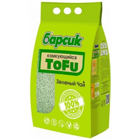 Наполнитель Барсик TOFU Зелёный Чай 4,54л