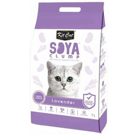 Комкующийся наполнитель Kit Cat Soya Clump Lavender, 7 л 7 л