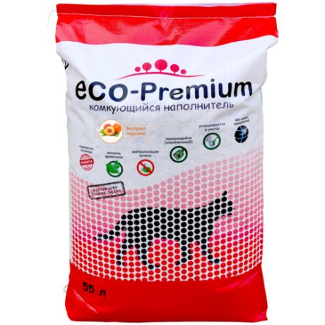 Комкующийся наполнитель ECO- Premium Персик 20 л