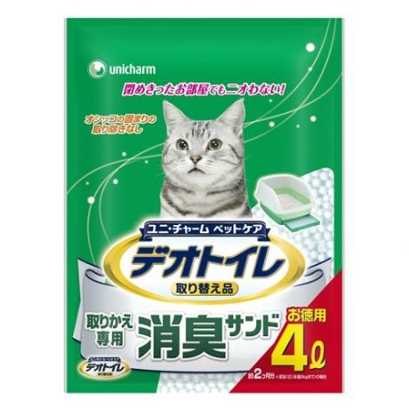 Unicharm Наполнитель для кошачьего туалета силикагелевый шарики водоотталкивающий 4л
