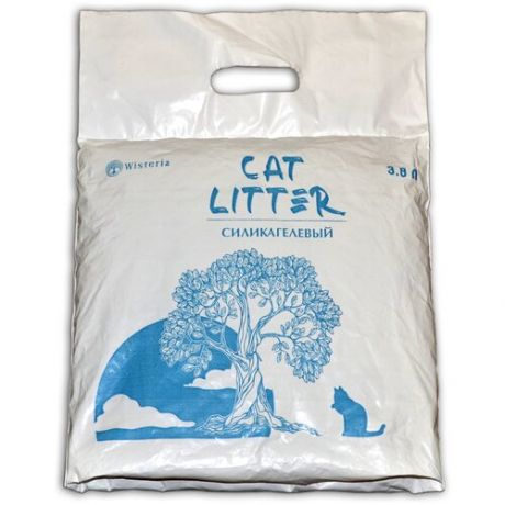 Наполнитель для кошачьего туалета Wisteria Cat Litter силикагелевый, 3,8 л