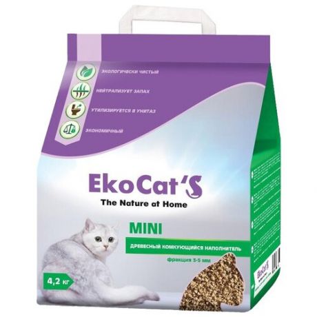 Комкующийся наполнитель Eko Cat's Mini, 10 л 4.2 кг 10 л