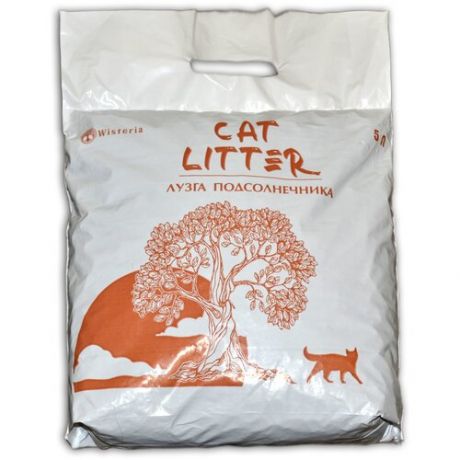Наполнитель для кошачьего туалета Wisteria Cat Litte из лузги подсолнечника, 5 л