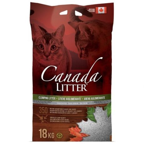 Комкующийся наполнитель Canada Litter Scoopable Unscented 18 кг