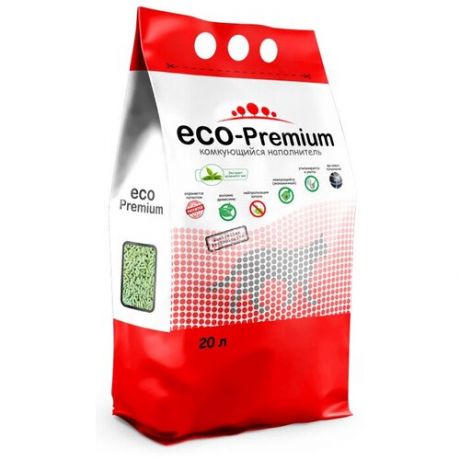 Наполнитель Eco Premium Зеленый чай древесный комкующийся с ароматом зеленого чая для кошек (5 л, (1,9 кг))