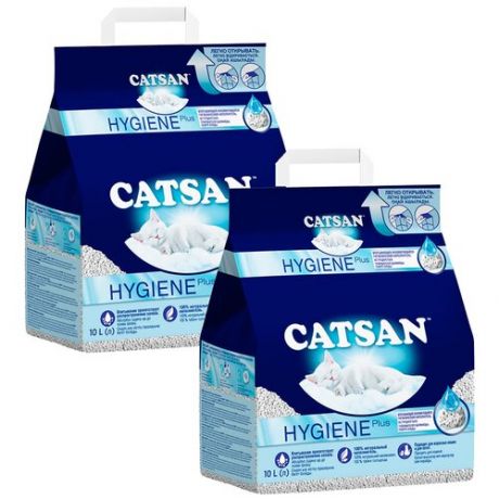 CATSAN – Катсан наполнитель впитывающий для туалета кошек (10 + 10 л)