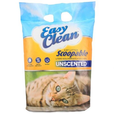 EASY CLEAN UNSCENTED наполнитель комкующийся для туалета кошек без запаха (9,07 кг)