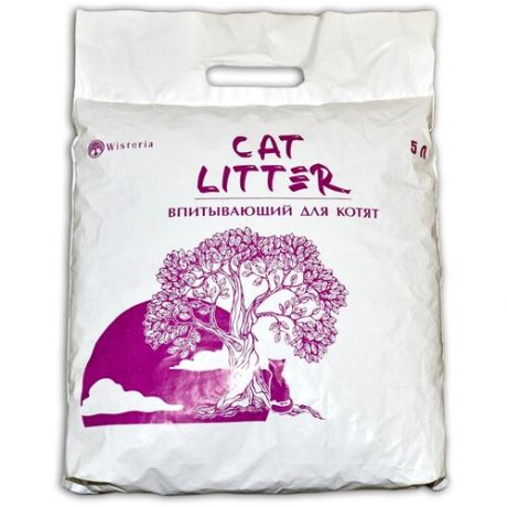Наполнитель для кошачьего туалета Wisteria Cat Litter впитывающий, для котят, 5 л