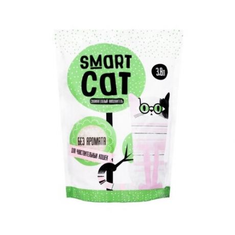 Smart Cat наполнитель Силикагелевый наполнитель для чувствительных кошек (без аромата), 16л, 7,000 кг (2 шт)