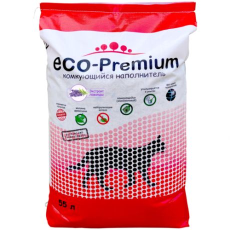 Комкующийся наполнитель ECO-Premium Лаванда 5 л