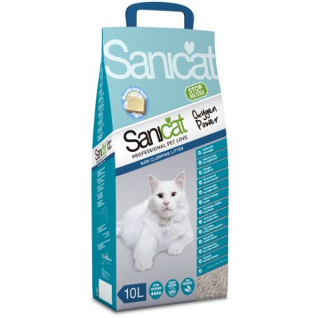 Комкующийся наполнитель Sanicat Clumping Oxygen Power, 10 л 10 л