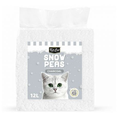 Kit Cat Snow Peas наполнитель для туалета кошки биоразлагаемый на основе горохового шрота с активированным углем - 2,5 кг