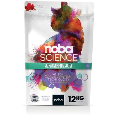 Комкующийся наполнитель Canada Litter Noba Science с ароматом свежести, 12 кг 12 кг