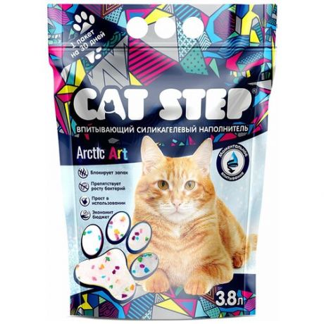 Впитывающий наполнитель Cat Step Arctic Art, 3.8 л 1.7 кг 3.8 л