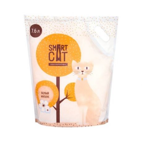 Smart cat наполнитель силикагелевый наполнитель с ароматом белый мускус, 3,8л, 1,660 кг (2 шт)