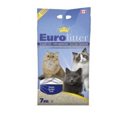 Eurolitter комкующийся наполнитель контроль запаха, без пыли (dust free) без запаха, 7,000 кг (2 шт)