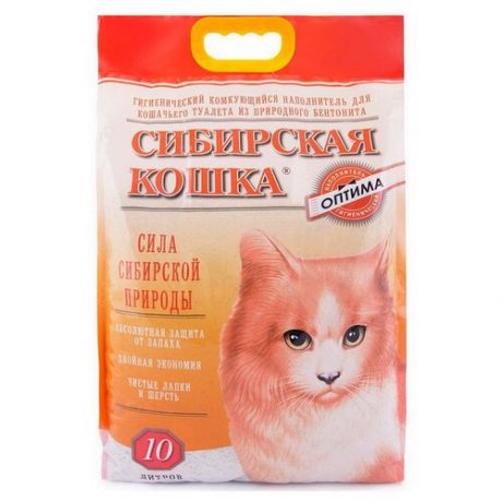 Сибирская кошка - Оптима Комкующийся наполнитель, 10 л - 8 кг