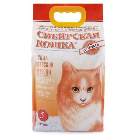 Сибирская кошка - Оптима Комкующийся наполнитель, 5 л - 4 кг