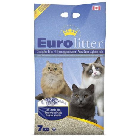 Комкующийся наполнитель Eurolitter Lavender, 7 кг 7 кг