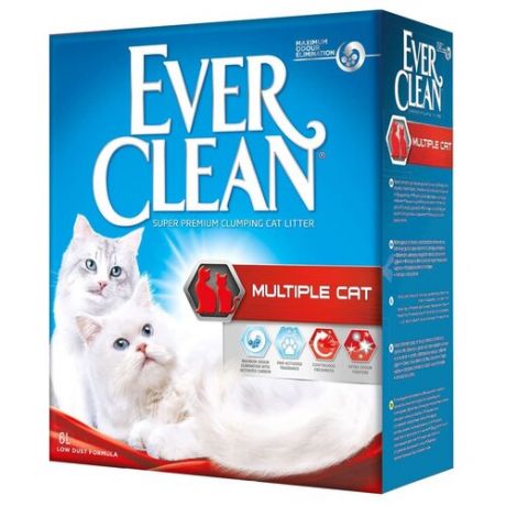 Комкующийся наполнитель Ever Clean Multiple Cat, 6 л 6 л