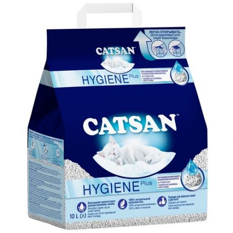 Впитывающий наполнитель Catsan Hygiene Plus, 10 л 10 л