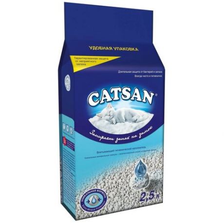Впитывающий наполнитель Catsan Hygiene Plus, 2.5 л 2.5 л