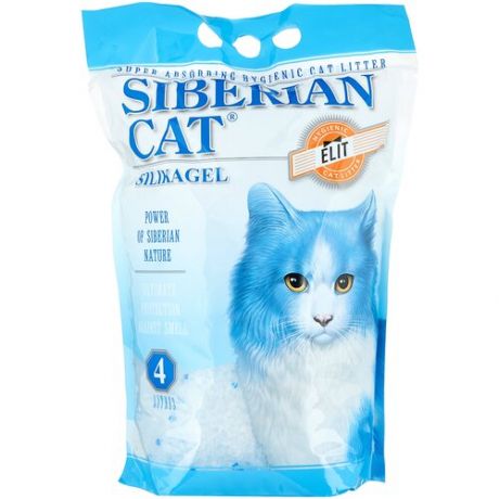 Сибирская кошка - Элитный Силикагелевый наполнитель, 4л - 1,85 кг
